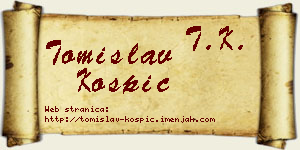 Tomislav Košpić vizit kartica